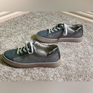 Johnston & Murphy Gray and Silver Sneakers